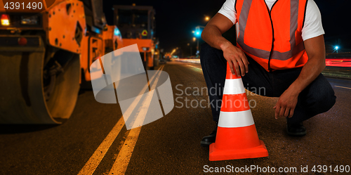 Image of repairing the road