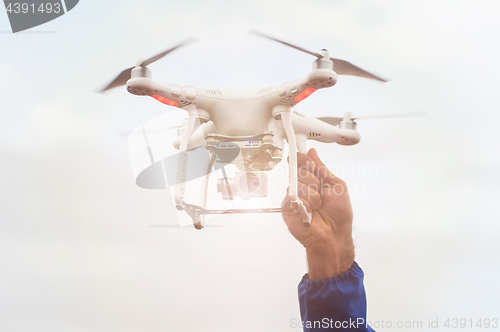 Image of The drone copter with digital camera