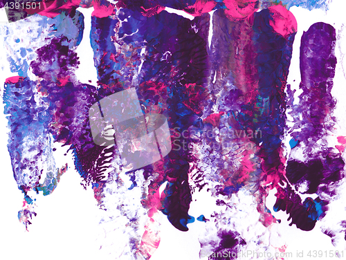 Image of Purple and pink acrylic paint in abstract smears 