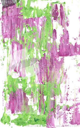 Image of Mauve and green abstract streaks of paint