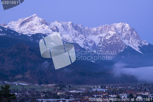 Image of View to Garmisch-Partenkirchen in the morning