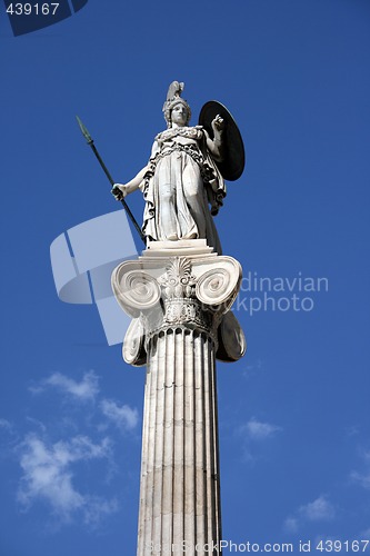 Image of athena on pillar