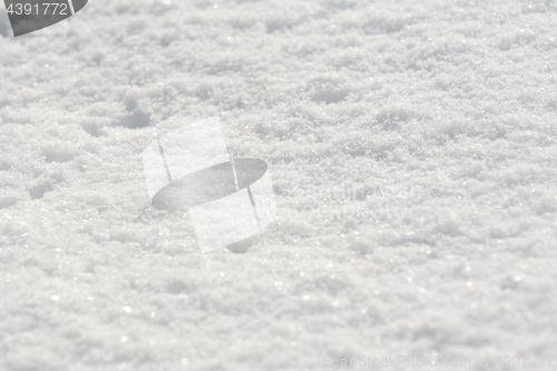 Image of Fluffy fresh white snow background