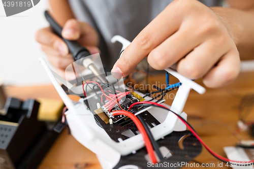 Image of Welding on flying drone