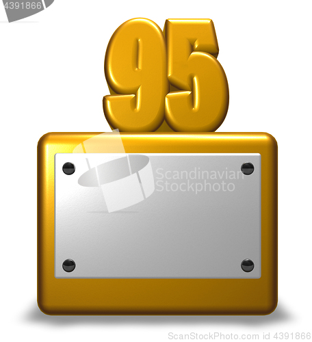 Image of golden number ninety-five