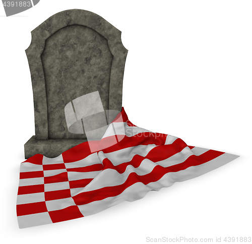 Image of gravestone and flag of bremen