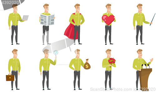 Image of Vector set of illustrations with business people.