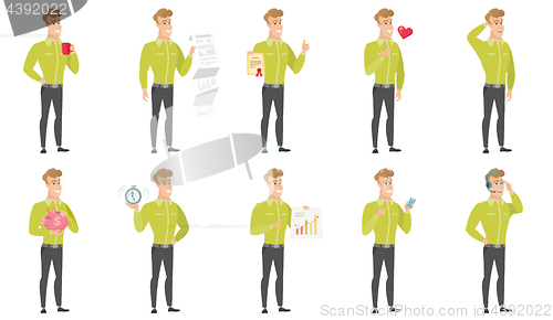 Image of Vector set of illustrations with business people.