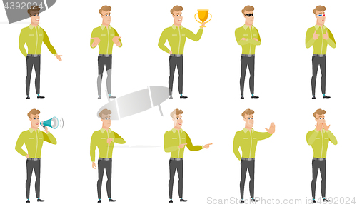 Image of Vector set of illustrations with business people.