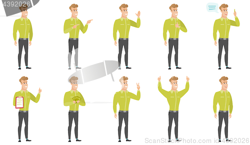 Image of Vector set of illustrations with business people.
