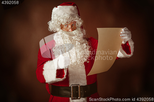 Image of Portrait of Man in Santa Claus Costume
