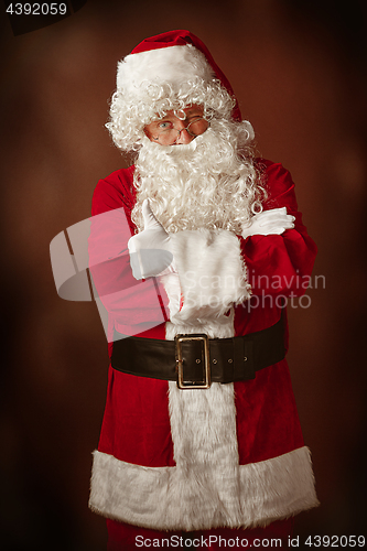 Image of Portrait of Man in Santa Claus Costume