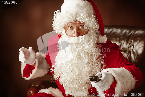 Image of Portrait of Man in Santa Claus Costume