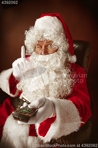 Image of Portrait of Man in Santa Claus Costume