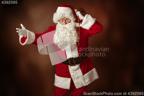 Image of Portrait of Man in Santa Claus Costume