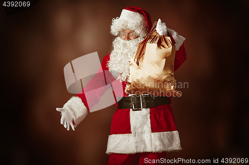 Image of Portrait of Man in Santa Claus Costume