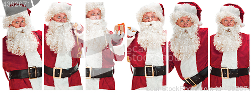 Image of The collage of man in Santa Claus Costume