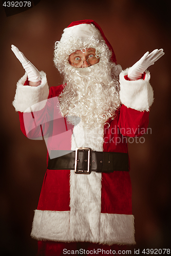 Image of Portrait of Man in Santa Claus Costume