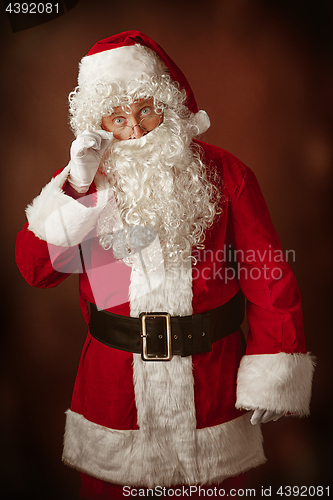 Image of Portrait of Man in Santa Claus Costume