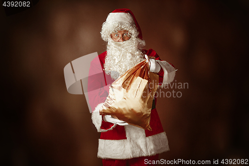 Image of Portrait of Man in Santa Claus Costume