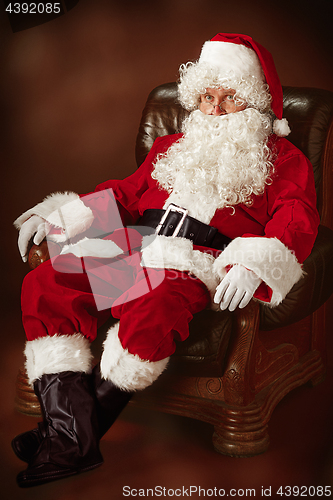 Image of Portrait of Man in Santa Claus Costume