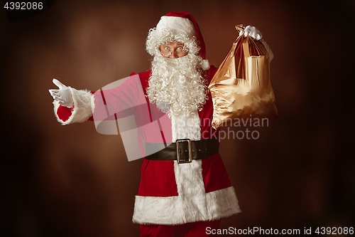 Image of Portrait of Man in Santa Claus Costume