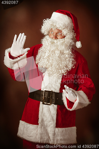 Image of Portrait of Man in Santa Claus Costume