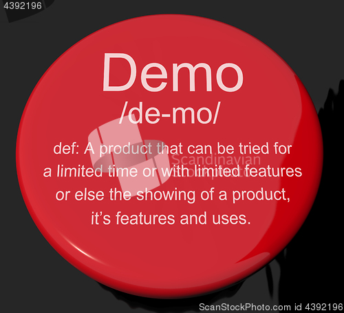 Image of Demo Definition Button Showing Demonstration Of Software Applica