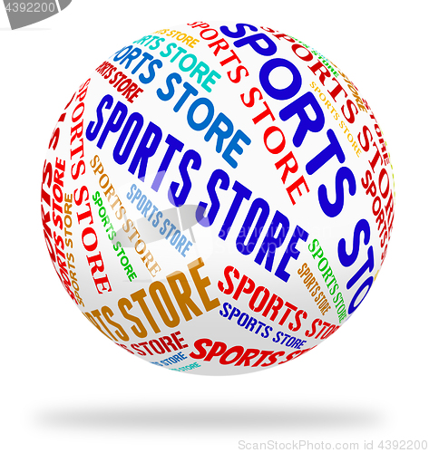 Image of Sports Store Indicates Physical Activity And Buying
