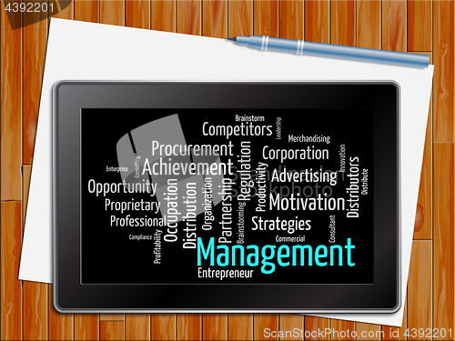 Image of Management Word Indicates Directors Wordcloud And Administration