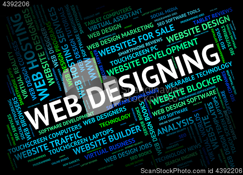 Image of Web Designing Represents Internet Website And Designs