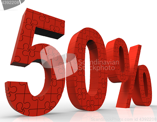 Image of 50 Puzzle Shows Big Savings And Price Reduction