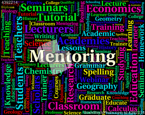 Image of Mentoring Word Represents Confidante Confidantes And Counsellors