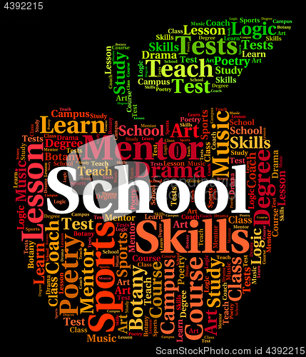 Image of School Word Shows Classroom Schooling And Classrooms