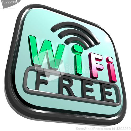 Image of Wifi Free Internet Shows Wireless Connecting