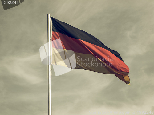 Image of Vintage looking Flag of Germany