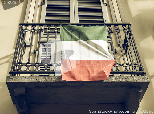 Image of Vintage looking Italian flag