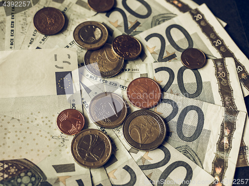 Image of Vintage Euro bank notes