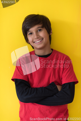 Image of Portrait of a happy young boy