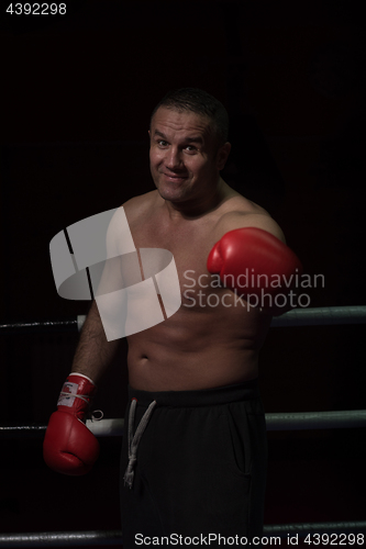 Image of portrait of muscular professional kickboxer