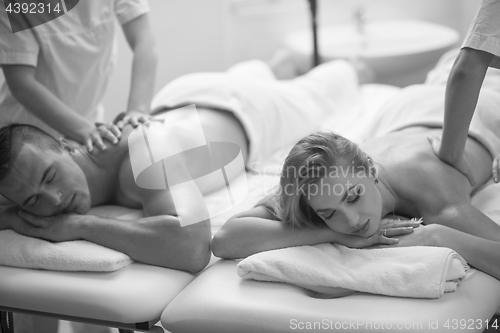 Image of couple receiving a back massage