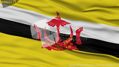 Image of Closeup Brunei Flag