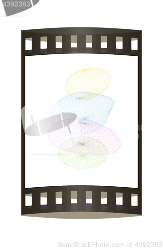 Image of Spa stones. 3D illustration. The film strip.
