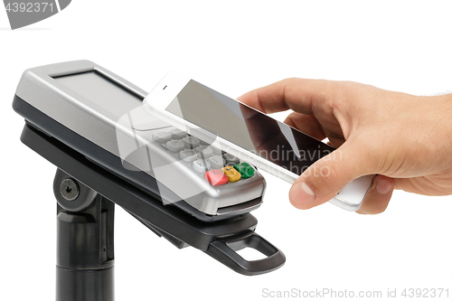 Image of Contactless payment with NFC technology