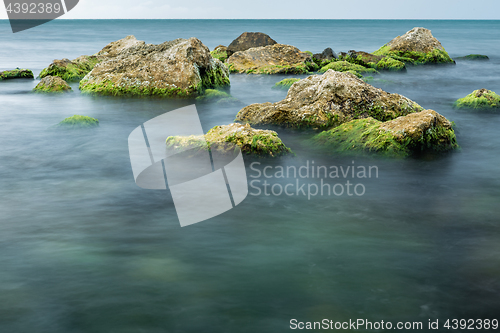 Image of Long exposure of sea and rocks