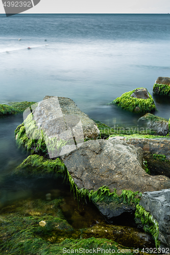 Image of Long exposure of sea and rocks