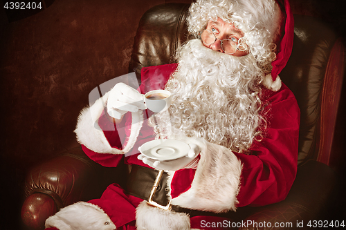 Image of Portrait of Man in Santa Claus Costume