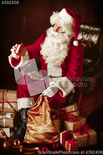 Image of Portrait of Man in Santa Claus Costume