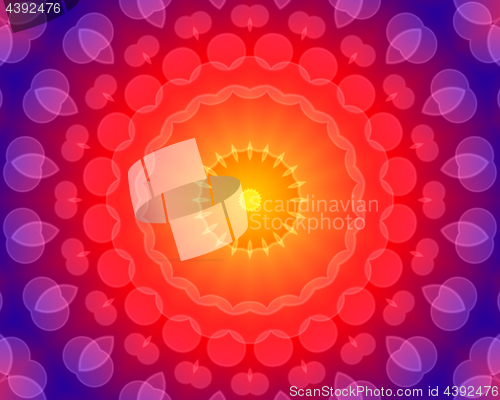 Image of Colorful background with concentric pattern