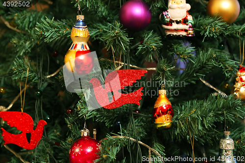 Image of Decorations on the Christmas tree